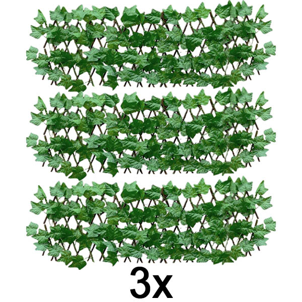 3x Valla decorativa y práctica para terraza y jardín | GREENFENCE