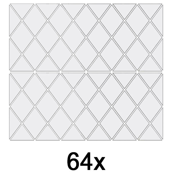 2x Pegatinas de pared efecto espejo (32 uds.) | WALLGEM