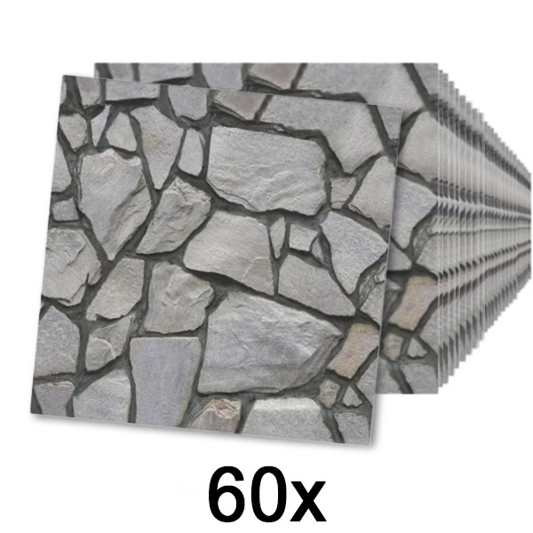 6x Papel pintado autoadhesivo con aspecto de roca Rock Wall (10 uds.) | ROCKWRAP
