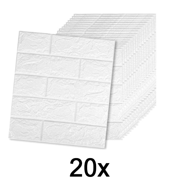 4x Vinilo autoadhesivo efecto ladrillo con diseño 3D (5 unidades) | BRICKSBY