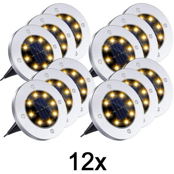 4x Luces solares de suelo para uso exterior (3 unidades) | LUMIGARD