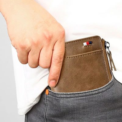 Cartera segura de cuero con cremallera | ZIPPWAL